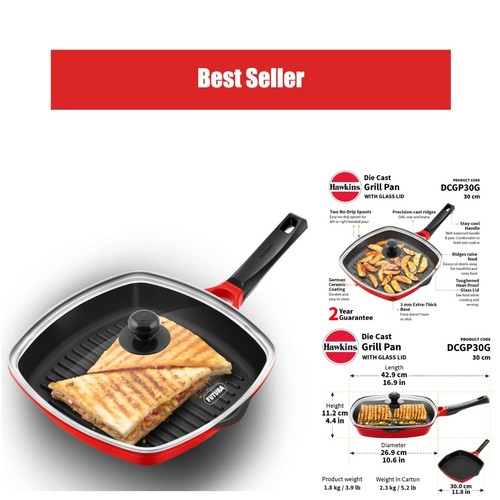 Hawkins poêle grill fonte - hawkins,