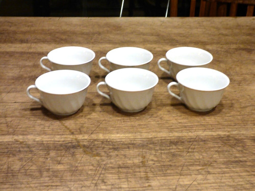 Lot tasses blanches - de, 6