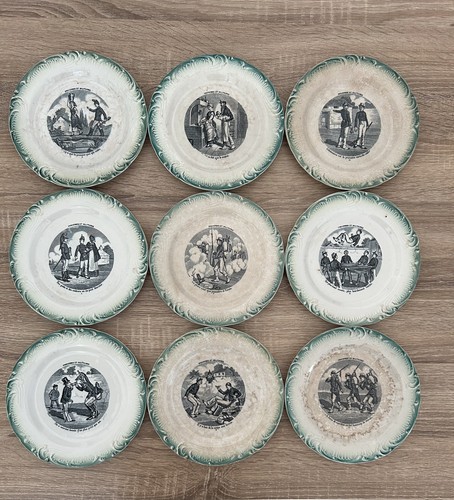Assiettes porcelaine gien - assiettes,