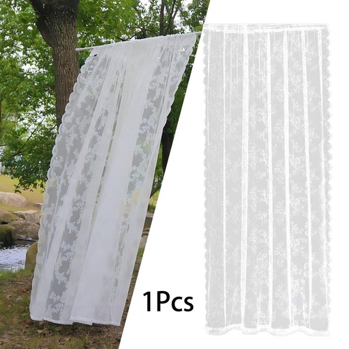 Rideaux filet fleurs en - en,