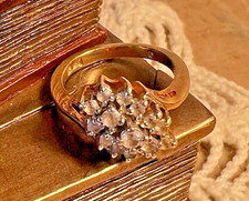 Bague sertie zirconium plaqué