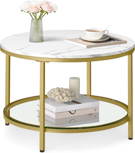 Table basse marbre blanc - table,