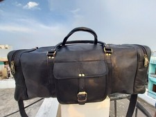 Sac de voyage en cuir noir de