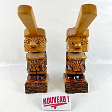 ➜RARE LOT DE 2 CASSE NOIX/NOISETTES en bois sculpté fait main vintage de France