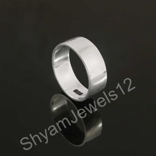 925 Argent Sterling Anneau Bague Fait à la Main Bijoux Uni Argent Bague Hommes