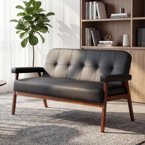 Mid century small faux - century, 50"w