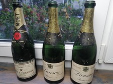 WW2 LOT  3 Bouteilles CHAMPAGNE  Anciennes  - 1943 1945 -LANSON- MOET & CHANDON
