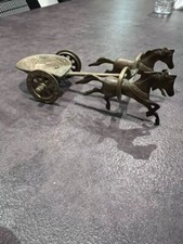 Cheval Et Charette En Laiton