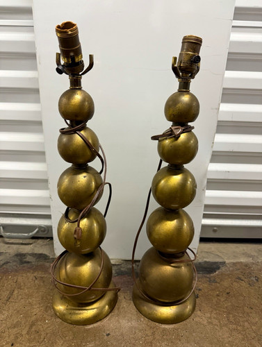 Vintage mcm stacked ball brass - mcm,