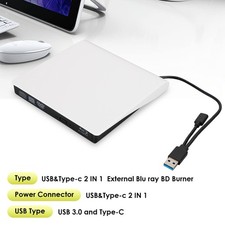 USB&Type-c 2 IN 1 External  Brenner Writer + Reader BD DVD Drive USB 3.0