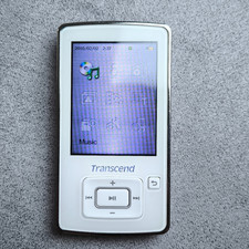 Transcend MP870 T.Sonic 8GB White MP3 MP4 Player FM Radio Recorder MicroSD Slot