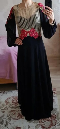 Robe soirée longue noire - robe,