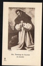Holy card antique de Santo Domingo Guzman santino image pieuse andachtsbild 