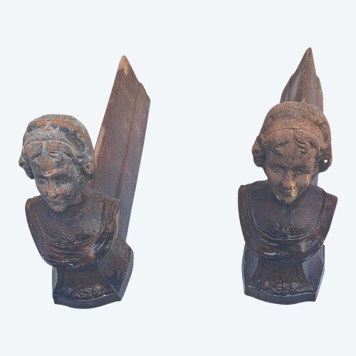 Paire chenets cheminée - de, de