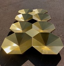 Paire de panneaux muraux futuristes vintage URSS décor milieu du siècle neuf