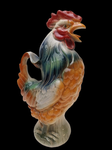 Très ancien pichet - coq, 34cm