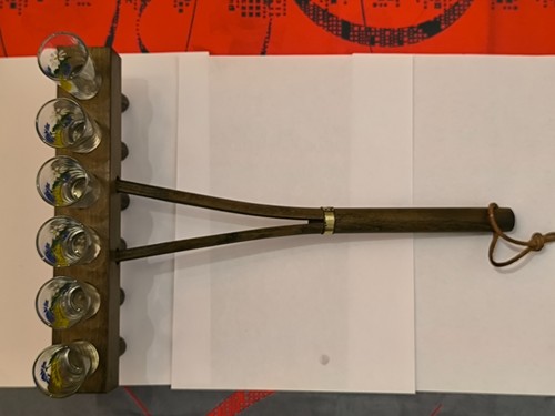 Râteau bois avec verres - 6,