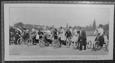 COURSE TRICYCLES AUTOMOBILES CHAMPIONNAT CHAUFFEUSES photo document 1897 print