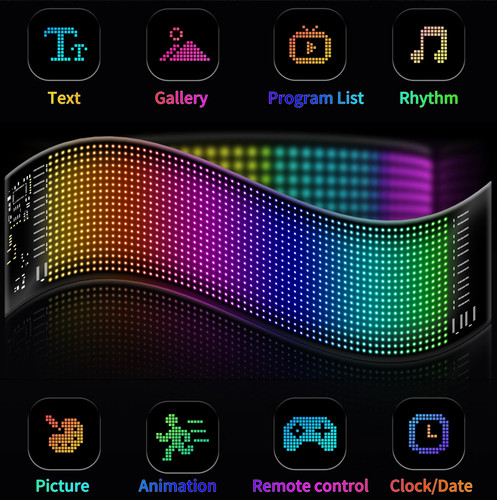 Panneau led flexible bluetooth - panneau,
