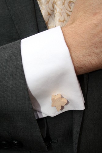 Boutons manchette bois - en,