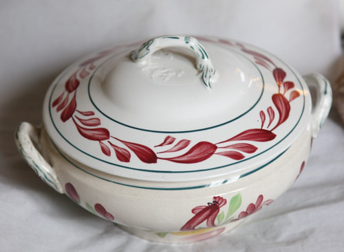 Soupière ancienne faience coq