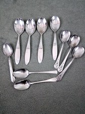 Assorted Lot Serving Spoons 10pc Oneida Vintage Solex Inox Cottagecore Floral