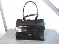 SAC TOILE ET CUIR NOIR MAC