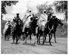 AFRICA NIGER NIAMEY Men's Caravan on Horseback circa 1960