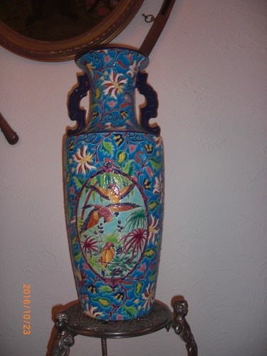Enorme vase emaux - emaux, longwy