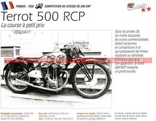 TERROT 500 RCP 1932 Fiche Moto