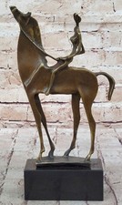 Rare Dali Cheval 100% Véritable Bronze Sculpture Figurine Statue Art Déco Décor