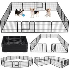 Enclos modulable pour chiots, chiens - YAHEETECH - NEUF - NOIR - Cloture