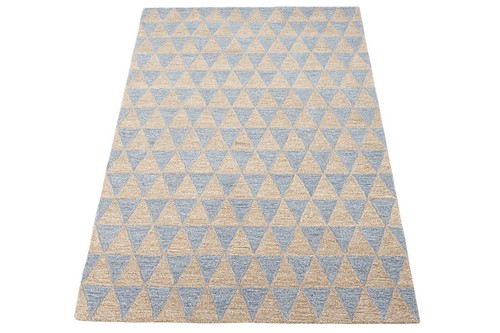 Beige bleu 160x230 - beige, tapis