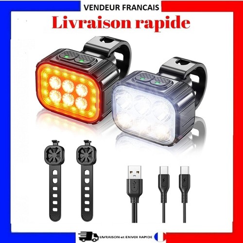 Lampe vélo led rechargeable - lampe,