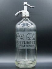 Seltzer Coca-Cola Glass Bottle California, USA 1938 Rare Collection 