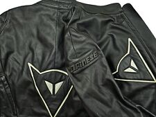 HOT ITALY UNISEX DAINESE SPORTS BIKER BIG LOGO ARMOR GUARD LEATHER Jacket 56 S-M