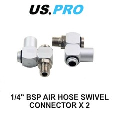 US PRO Tools Z-Swivel Air Line Hose Connector 1/4'' BSP X 2 8319