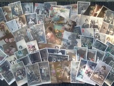LOT OF 50 FANCY POSTCARDS / WOMEN / MEN / FLOWER / VARIOUS FANTASIES