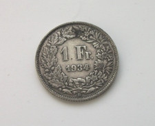 Suisse 1 Franc Argent 1934