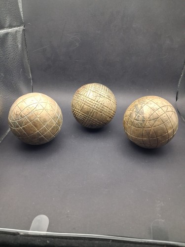 Anciennes boules laiton - 3, en