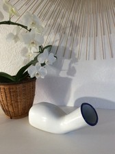 ♦ Antique Vintage Authentic Enamel Urinal 