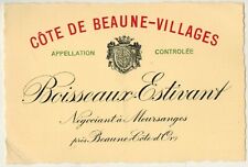 Old Burgundy wine label-Côtes de Beaune villages-Boisseaux-R.527