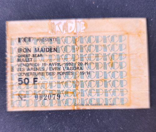 Iron maiden ticket billet - iron,