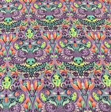 Tula Pink Tiny Beasts Bear with Me Glimmer fabric by the yard