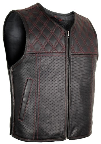 Gilet biker homme cuir - biker,
