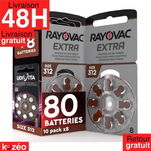 Piles zinc air - 80, rayovac