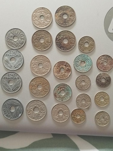 Lot pièces françaises - de,