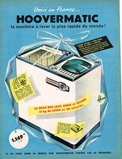 ADVERTISING 114 1960 HOOVER washing machine washing machine HOOVERMATIC
