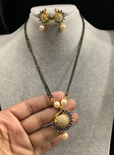 Indian Bollywood Bridal PartyWear Gold Plated Cz M.s Set Weding Women Bls_170