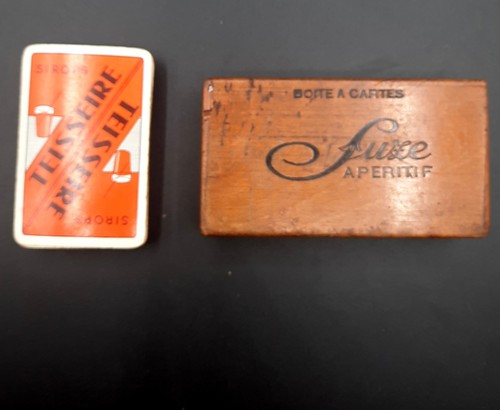 Ancien boîte jeu cartes - ancien,